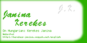 janina kerekes business card